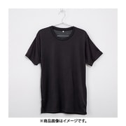 K0330N-M-CGY [男の冬支度 発熱裏起毛 リバーシブル 半袖 丸ネック Tシャツ メンズ CGY Mサイズ]