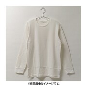 K0331N-LL-OWH [男の冬支度 発熱裏起毛 リバーシブル 長袖 丸ネック Tシャツ メンズ OWH LLサイズ]