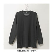 K0331N-M-CGY [男の冬支度 発熱裏起毛 リバーシブル 長袖 丸ネック Tシャツ メンズ CGY Mサイズ]