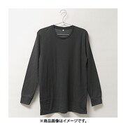 K0331N-L-CGY [男の冬支度 発熱裏起毛 リバーシブル 長袖 丸ネック Tシャツ メンズ CGY Lサイズ]