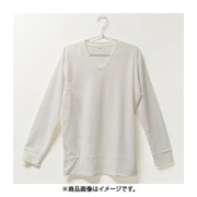 K0332N-LL-OWH [男の冬支度 発熱裏起毛 リバーシブル 長袖 Vネック Tシャツ メンズ OWH LLサイズ]