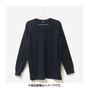 K0332N-M-NA [男の冬支度 発熱裏起毛 リバーシブル 長袖 Vネック Tシャツ メンズ NA Mサイズ]