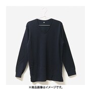 K0332N-LL-NA [男の冬支度 発熱裏起毛 リバーシブル 長袖 Vネック Tシャツ メンズ NA LLサイズ]