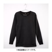 K0390N-M-BK [裏ボア ストレッチ 長袖 丸ネック Tシャツ メンズ BK Mサイズ]