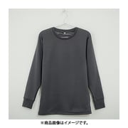 K0390N-M-CGY [裏ボア ストレッチ 長袖 丸ネック Tシャツ メンズ CGY Mサイズ]