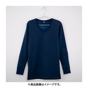 K0391N-L-NA [裏ボア ストレッチ 長袖 Vネック Tシャツ メンズ NA Lサイズ]