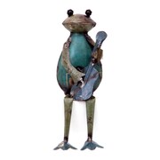 リサイクルスチールオブジェ カエル ギター