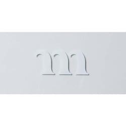 m STICKER NEW MEQ3200010 WHITE [アウトドア ロゴステッカー]