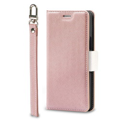 CR_ILMCSPLNU_CW [iPhone 12/iPhone 12 Pro 用 手帳型ケース Corallo NU（コラーロエヌユー） Champagne Rose・White]