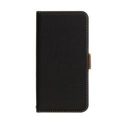 5701IP061BO [iPhone 12/iPhone 12 Pro 用 手帳型ケース 薄型 サイドマグネット BK×DBR]
