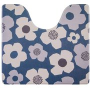 拭ける抗菌・防臭北欧風 トイレマット 55×60cm フラワー
