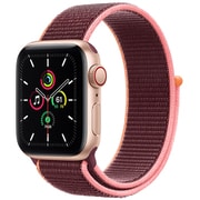 Apple Watch SE（GPS + Cellularモデル）- 40mmゴールドアルミニウムケースとプラムスポーツループ MYEJ2J/A