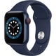 Apple Watch Series 6（GPS + Cellularモデル）- 40mmブルーアルミニウムケースとディープネイビースポーツバンド [M06Q3J/A]
