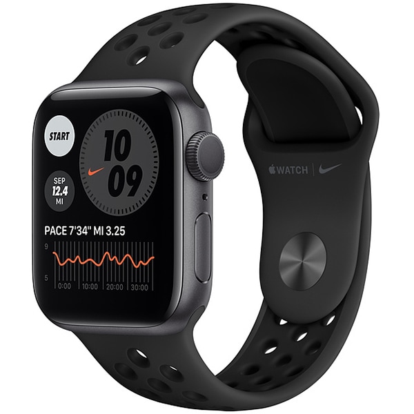 Apple Watch Nike Series 6（GPSモデル）- 40mmスペースグレイアルミニウムケースとアンスラサイト/ブラックNikeスポーツバンド [M00X3J/A]