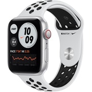 Apple Watch Nike SE（GPS + Cellularモデル）- 44mmシルバーアルミニウムケースとピュアプラチナム/ブラックNikeスポーツバンド MG083J/A