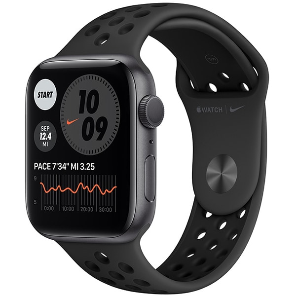 Apple Watch Nike Series 6（GPSモデル）- 44mmスペースグレイアルミニウムケースとアンスラサイト/ブラックNikeスポーツバンド [MG173J/A]