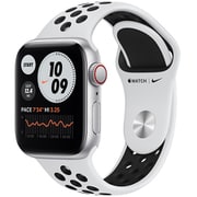 Apple Watch Nike SE（GPS + Cellularモデル）- 40mmシルバーアルミニウムケースとピュアプラチナム/ブラックNikeスポーツバンド MYYW2J/A