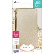 AC-P20S-SHY-SG [iPhone 12 mini 用 抗菌仕様 手帳型シャイニーケース（ストラップ付） SG]
