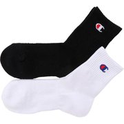 C3PB723S-011-250 [champion（チャンピオン） BASKETBALL SHORT 2P SOCKS ホワイト×ブラック 250 C3PB723S]