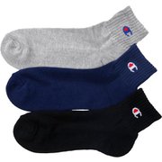 CMSCH202-997-M [champion（チャンピオン） （男女兼用） クォーターレングス ソックス 3足組 アソート M CMSCH202]