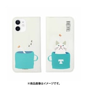 ABF19349i12 [iPhone 12 mini 用 手帳型ケース ターチャン GR/WH]