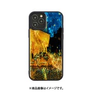 I19285i12P [iPhone 12/iPhone 12 Pro 用 天然貝ケース 夜のカフェテラス]