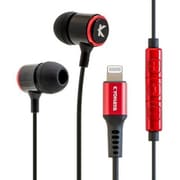 Lightning カナル型イヤホン リモコン付属 レッド JKEY43RD
