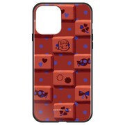 ghp7050-bk-g-iP12mini [iPhone 12 mini 用 ガラスハイブリッドケース 不二家 チョコレートペコ]