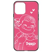 ghp7165-bk-c-iP12mini [iPhone 12 mini 用 ガラスハイブリッドケース 不二家 PKペコ]