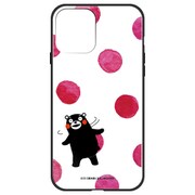 ghp7253-bk-b-iP12mini [iPhone 12 mini 用 ガラスハイブリッドケース くまモン ドット柄]