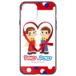 ghp7050-bk-d-ip12 [iPhone 12/iPhone 12 Pro 用 ガラスハイブリッドケース 不二家 ペコ＆ポコ]