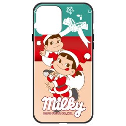 ghp7050-bk-e-ip12 [iPhone 12/iPhone 12 Pro 用 ガラスハイブリッドケース 不二家 ミルキークリスマス]