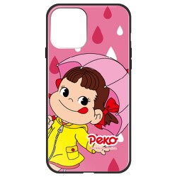 ghp7050-bk-l-ip12 [iPhone 12/iPhone 12 Pro 用 ガラスハイブリッドケース 不二家 レイニーペコ]