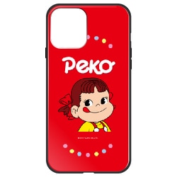 ghp7165-bk-a-ip12 [iPhone 12/iPhone 12 Pro 用 ガラスハイブリッドケース 不二家 ペコ]