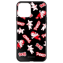 ghp7165-bk-e-ip12 [iPhone 12/iPhone 12 Pro 用 ガラスハイブリッドケース 不二家 ステッカー]