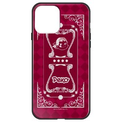 ghp7165-bk-j-ip12 [iPhone 12/iPhone 12 Pro 用 ガラスハイブリッドケース 不二家 モダンペコ]