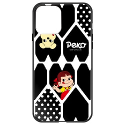 ghp7165-bk-m-ip12 [iPhone 12/iPhone 12 Pro 用 ガラスハイブリッドケース 不二家 BKハート]