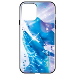 ghp7043-bk-b-ip12 [iPhone 12/iPhone 12 Pro 用 ガラスハイブリッドケース ラッセン FALLING IN LOVE AGAIN]