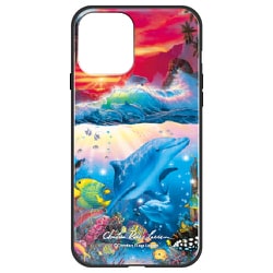 ghp7043-bk-c-ip12 [iPhone 12/iPhone 12 Pro 用 ガラスハイブリッドケース ラッセン SHANGRI-LA-SUNSET]