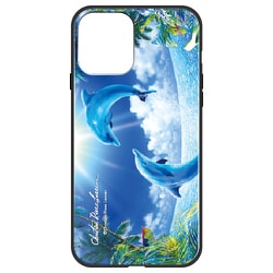 ghp7044-bk-c-ip12 [iPhone 12/iPhone 12 Pro 用 ガラスハイブリッドケース ラッセン TROPICAL MEMORY]