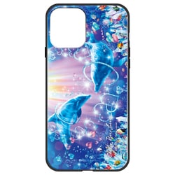 ghp7252-bk-c-ip12 [iPhone 12/iPhone 12 Pro 用 ガラスハイブリッドケース ラッセン RING OF LOVE]