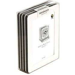 サンドウィッチフォトフレーム 2Lサイズ（5×7インチ） 4コパック ベージュ