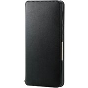 PM-S202PLFY2BK [AQUOS zero 5G basic 用 ソフトレザーケース 磁石付 ブラック]