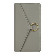 UNI-CSDIP20L-2LRGY [iPhone 12/iPhone 12 Pro 用 ケース Letter Ring Flipcase gray]