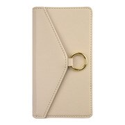 UNI-CSDIP20L-2LRBE [iPhone 12/iPhone 12 Pro 用 ケース Letter Ring Flipcase beige]