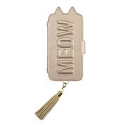 UNI-CSDIP20M-2TTCGD [iPhone 12 mini 用 ケース Tassel Tail Cat Flip Case gold]