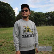 TAKIBI SNOOPY CREW SWEAT GO0182R H.GRAY Mサイズ [アウトドアスウェットメンズ]