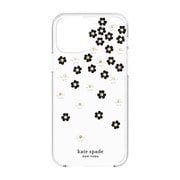 iPhone 12/iPhone 12 Pro 用 ケース Scattered Flowers Black/White KSIPH-153-SFLBW
