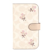 iPhone 12 mini 用 ケース Folio Case - Floral Bow Signature C Sand CIPH-072-FBWSD