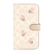 iPhone 12/iPhone 12 Pro 用 ケース Folio Case - Floral Bow Signature C Sand CIPH-074-FBWSD